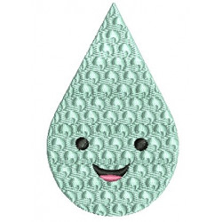 Stickdatei - Happy Spring Regentropfen